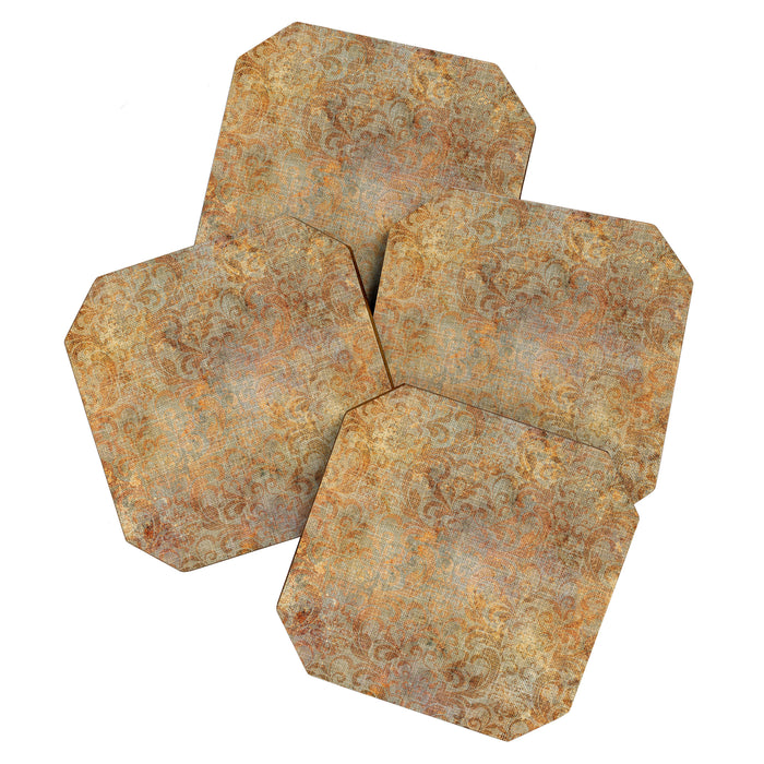 Aged Damask Texture 10 Coaster Gallery Image 1