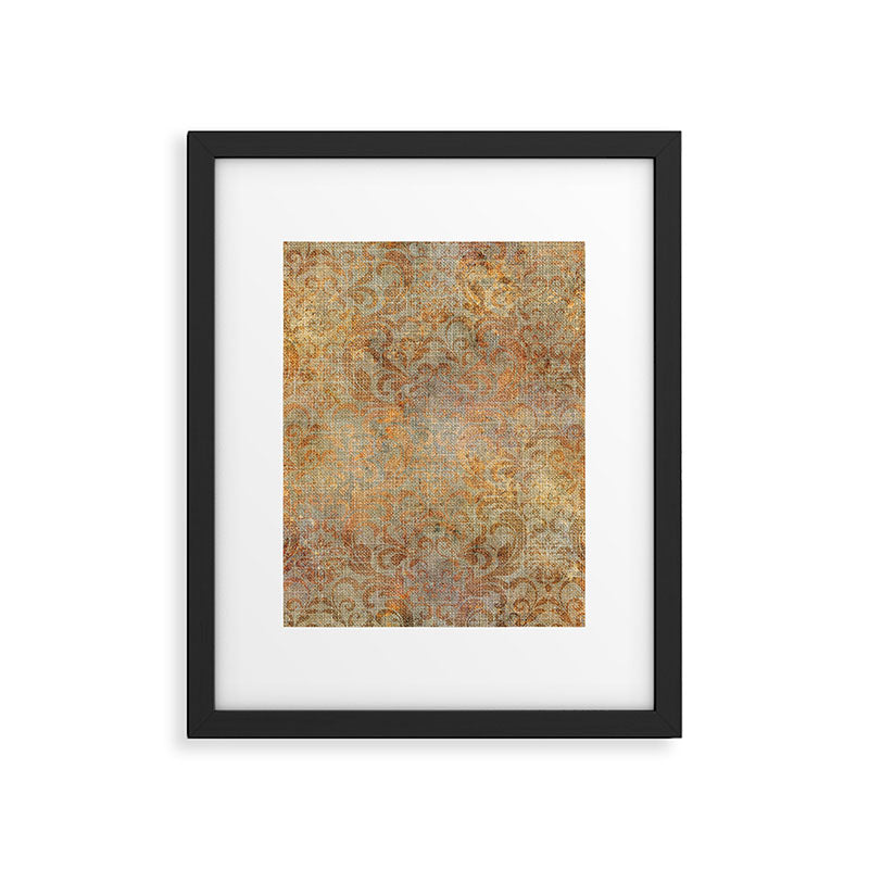 Aged Damask Texture 10 Framed Art Print Gallery Image 6