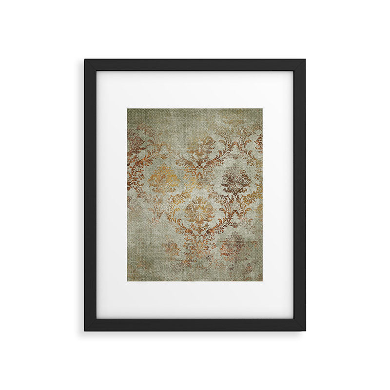 Aged Damask Texture 3 Framed Art Print Gallery Image 6