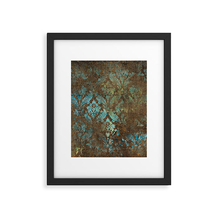 Aged Damask Texture 4 Framed Art Print Gallery Image 1