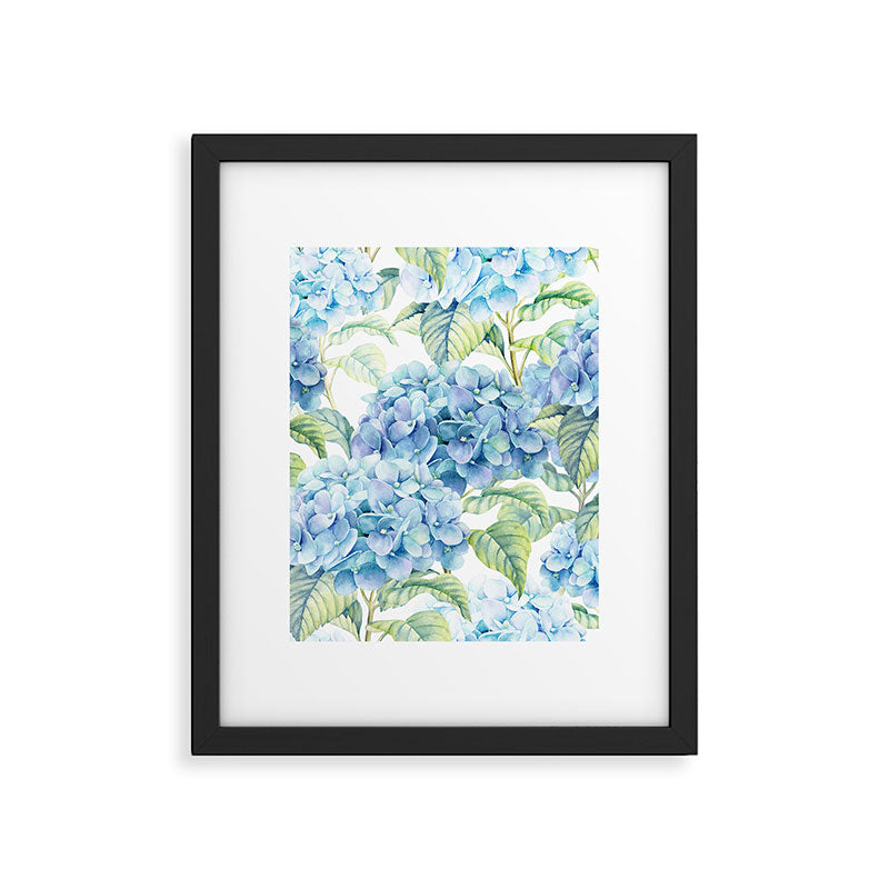 Blue Hydrangea Framed Art Print Gallery Image 6