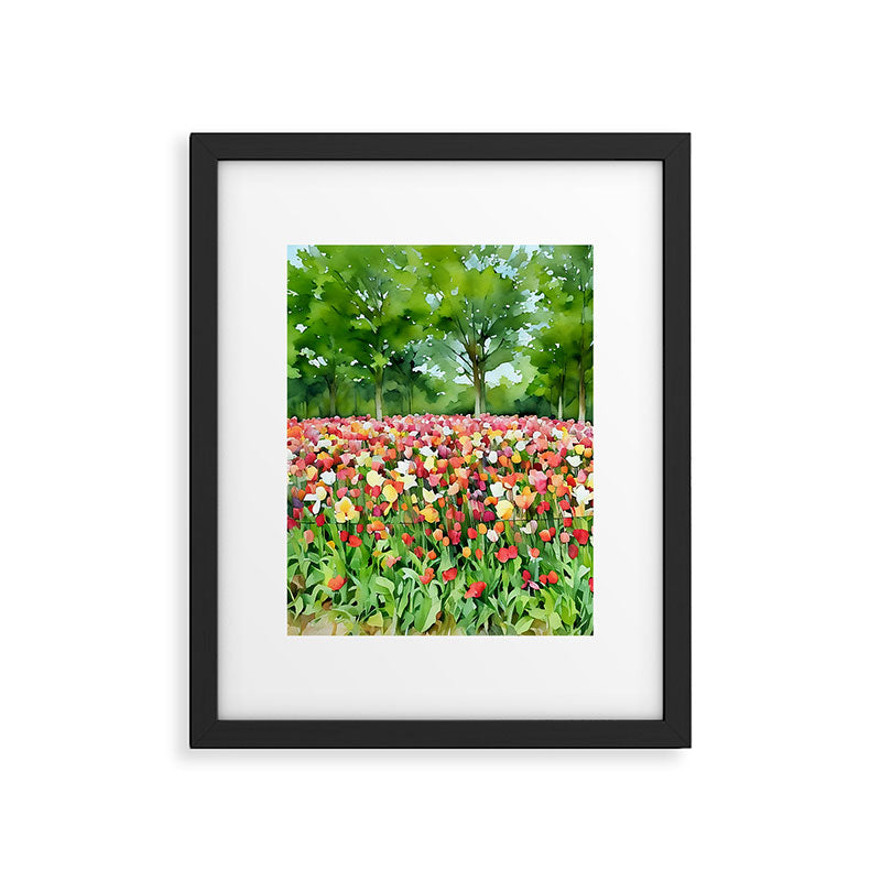Colorful tulips field Framed Art Print Gallery Image 6