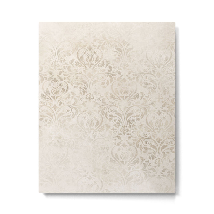 Elegant Ivory Damask 2 Metal Print Gallery Image 1