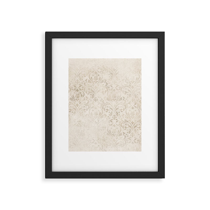 Elegant Ivory Damask 2 Framed Art Print Gallery Image 6