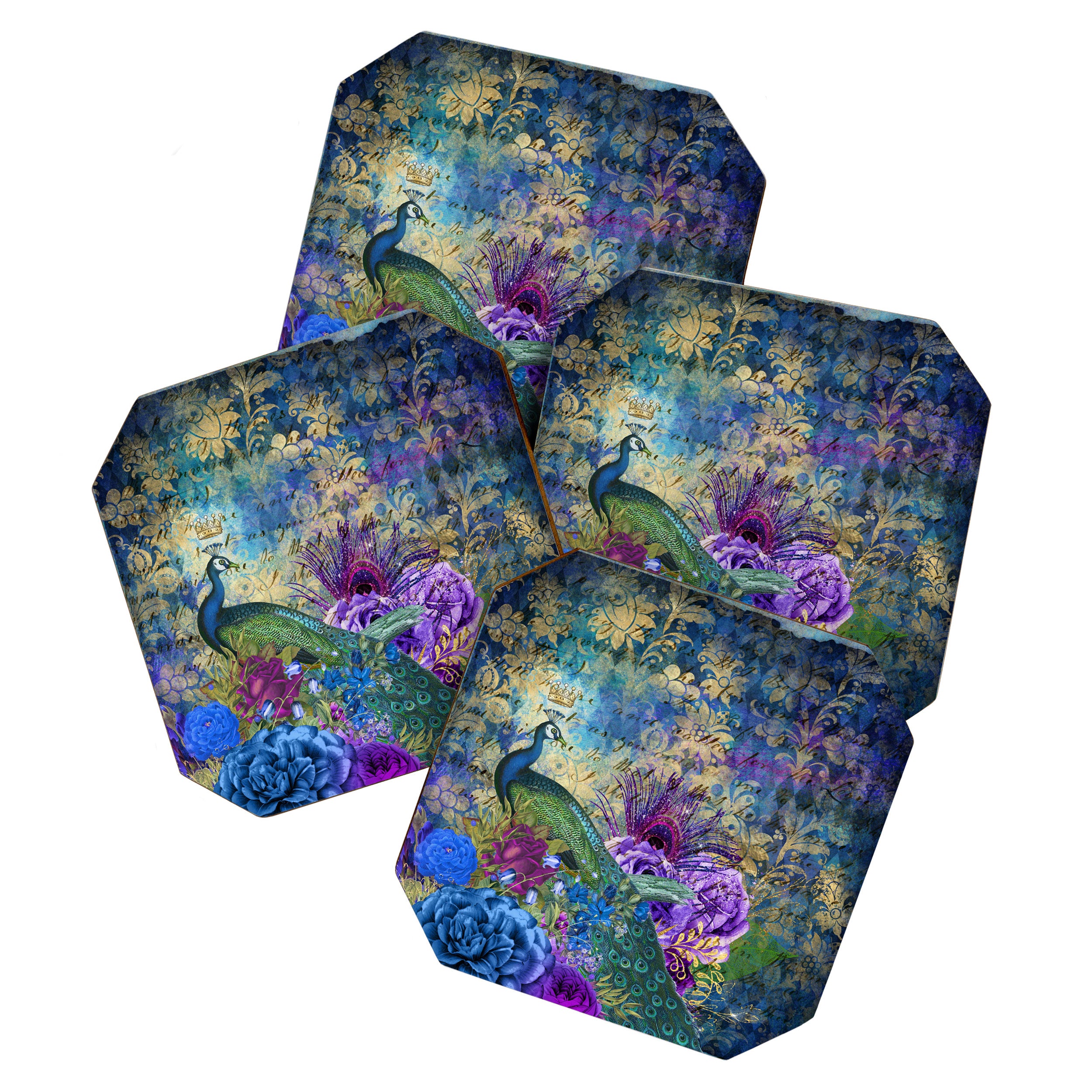 Feather Peacock 20 Coaster Gallery Image 1