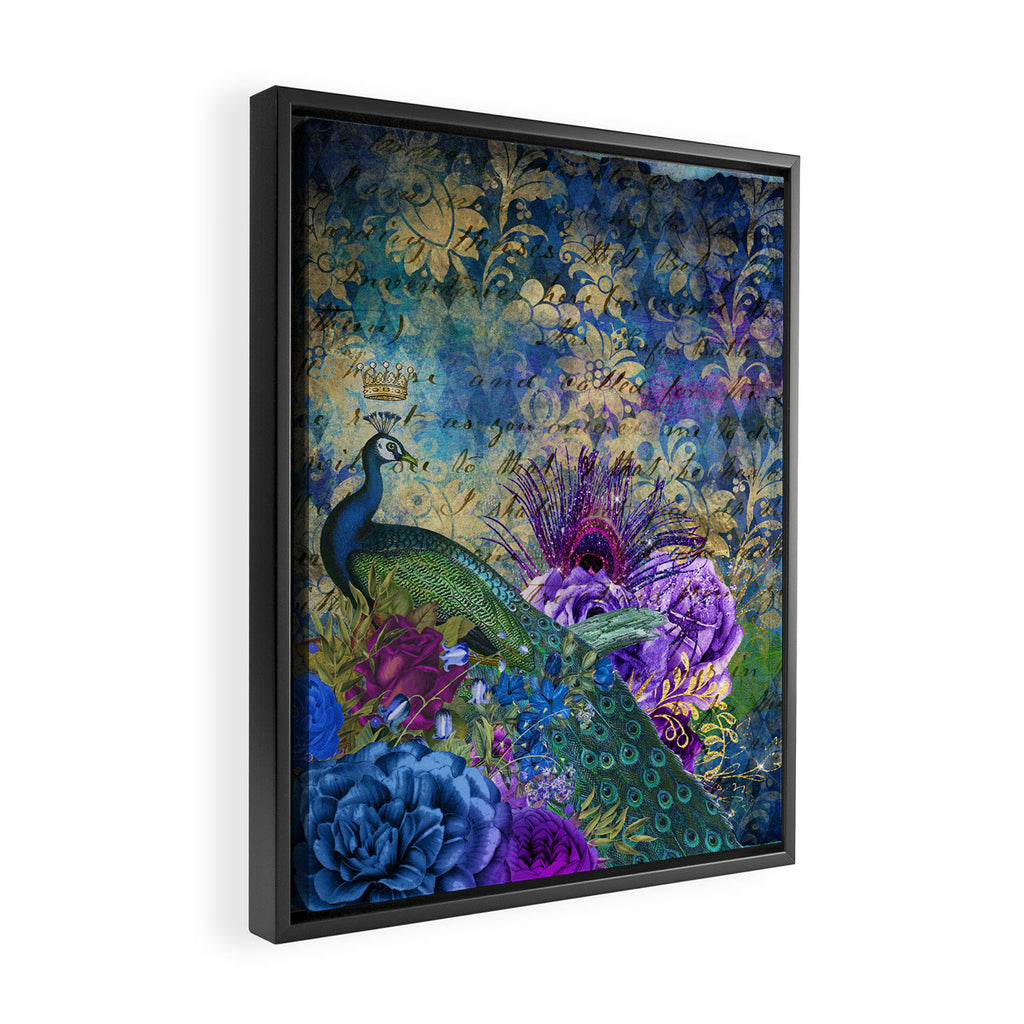Feather Peacock 20 Framed Canvas Print Gallery Image 2