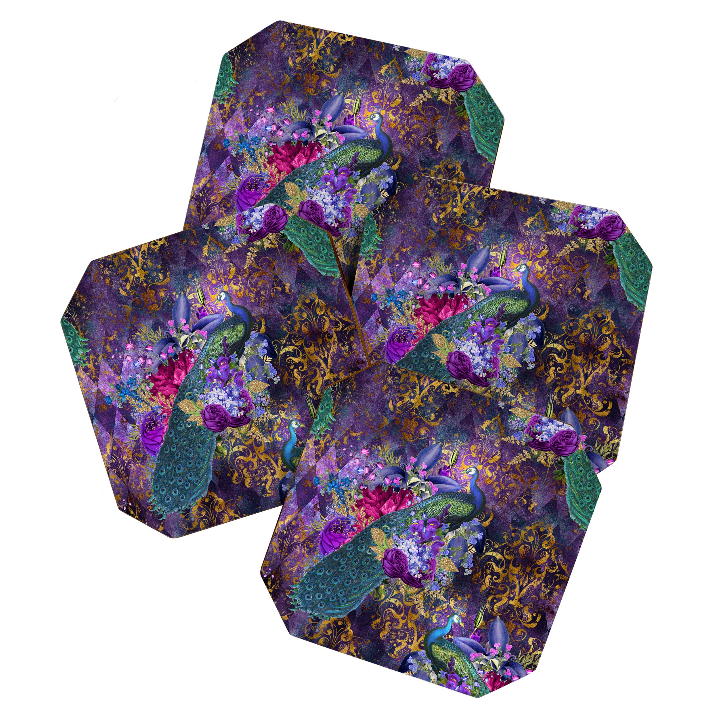 Feather Peacock 29 Coaster Gallery Image 1