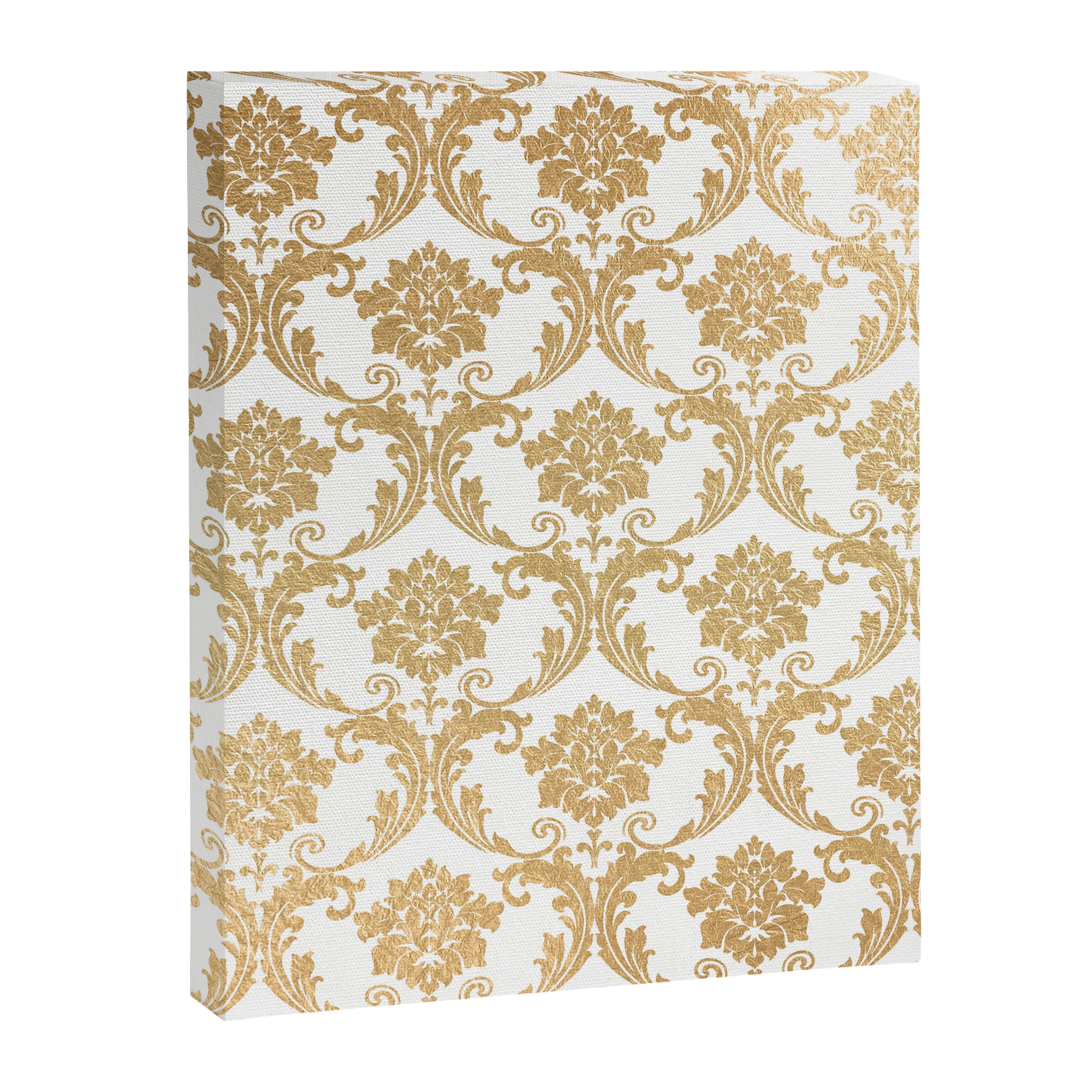 Gold swirls damask #4 Canvas Print Gallery Image 8