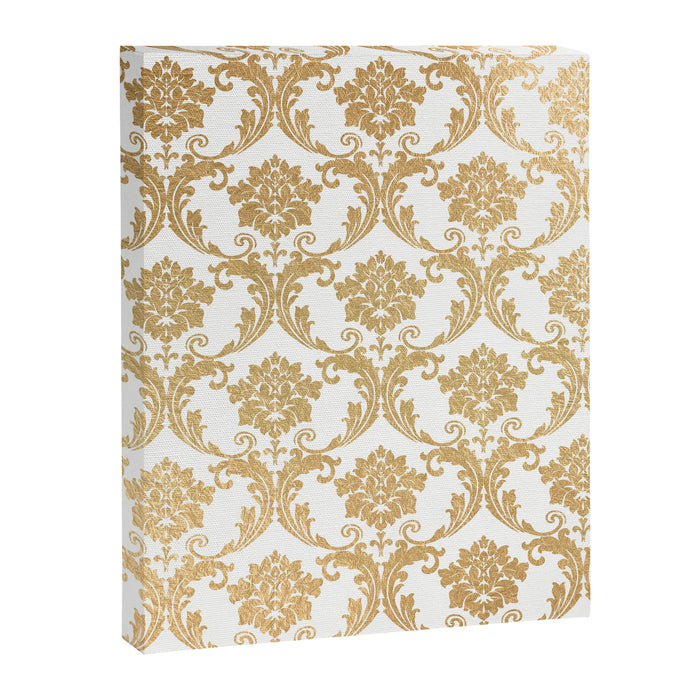 Gold swirls damask #4 Canvas Print Gallery Image 1