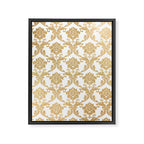 Gold swirls damask #4 Framed Canvas Print Gallery Image 8