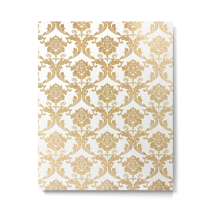 Gold swirls damask #4 Metal Print Gallery Image 1