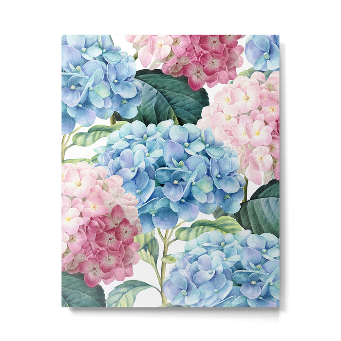 Pink Blue Hydrangea Metal Print Gallery Image 1