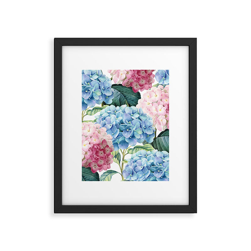 Pink Blue Hydrangea Framed Art Print Gallery Image 6