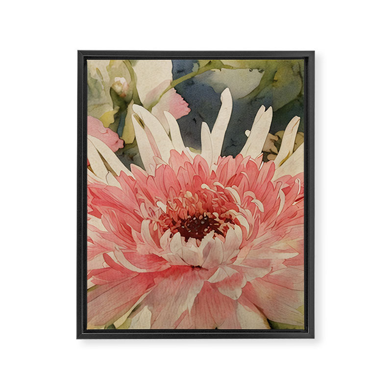 Pink germini dahlia flower 3 Framed Canvas Print Gallery Image 8