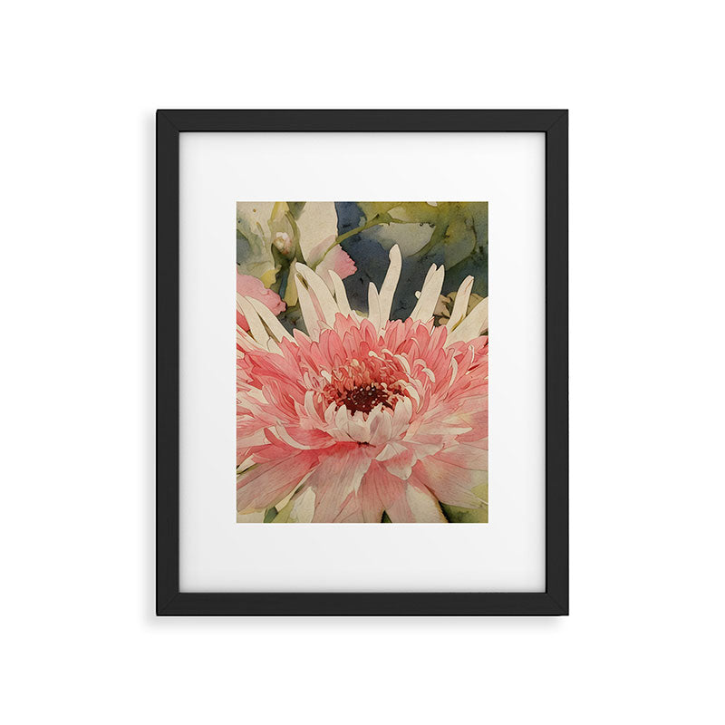 Pink germini dahlia flower 3 Framed Art Print Gallery Image 6
