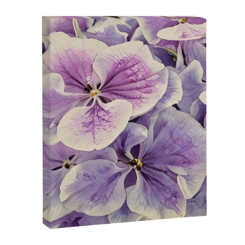 Purple hydrangea watercolor Canvas Print Gallery Image 8