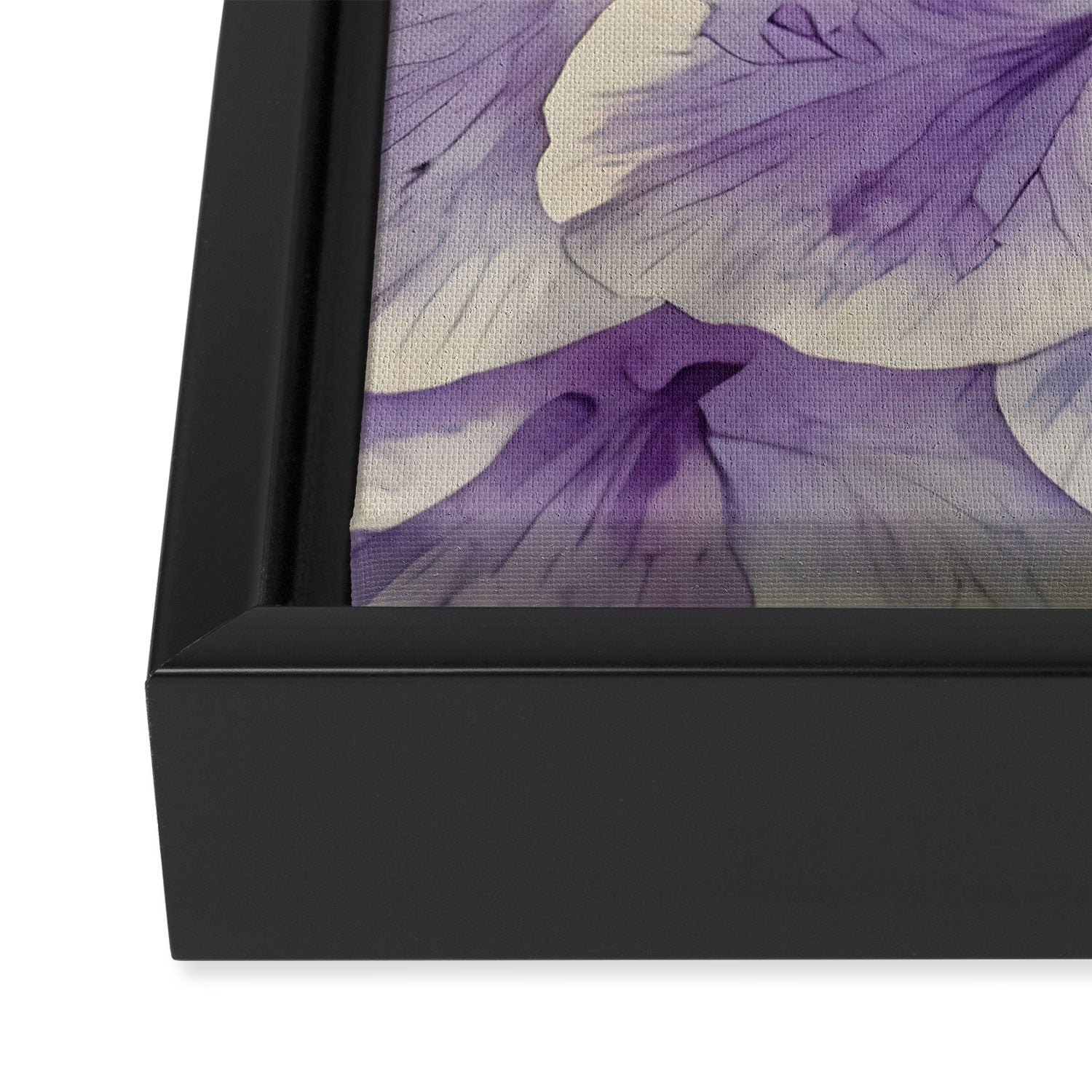 Purple hydrangea watercolor Framed Canvas Print Gallery Image 3