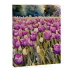 Purple tulips field  Canvas Print Gallery Image 8