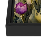 Purple tulips field  Framed Canvas Print Gallery Image 3