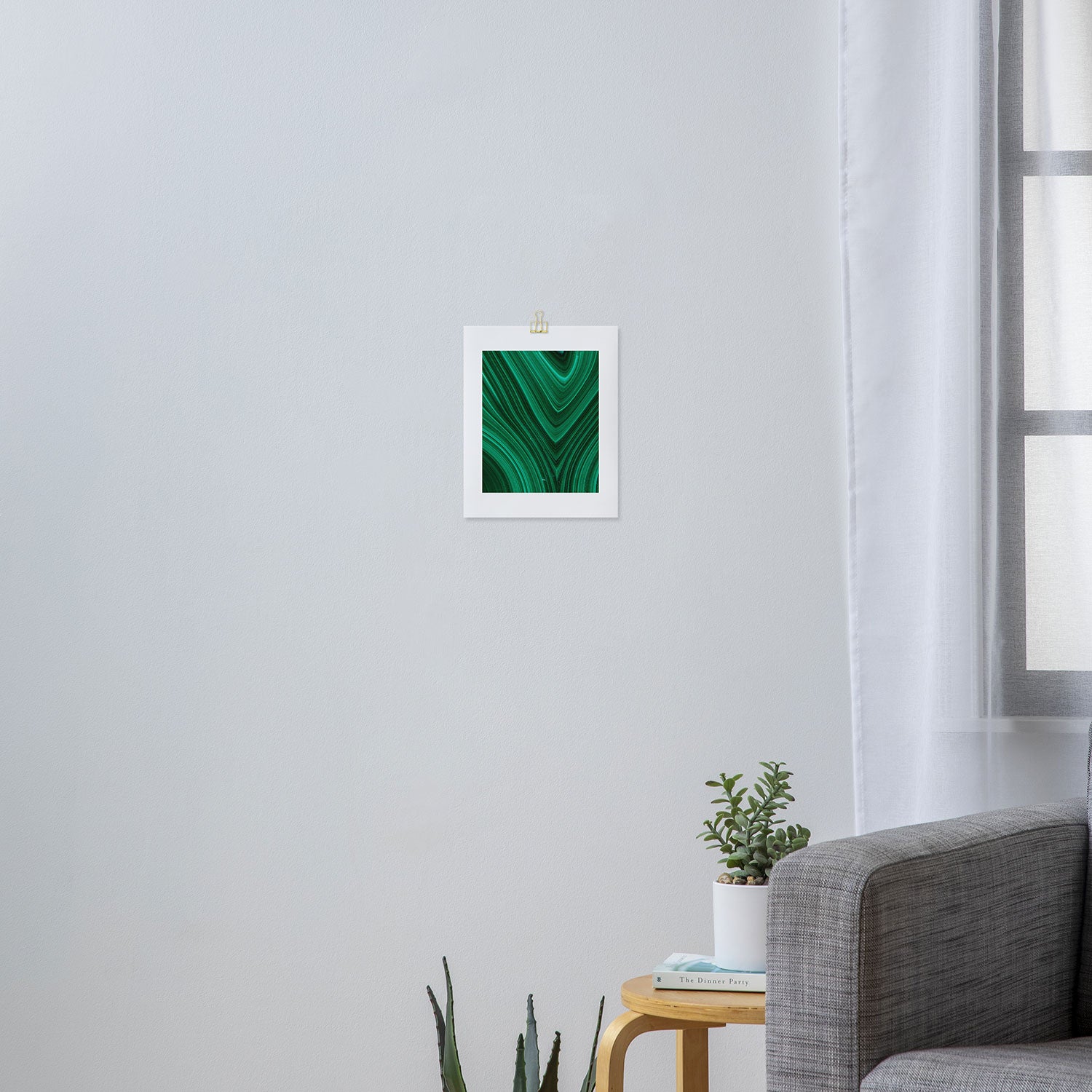 Malachite Green Marble Texture Art Print Gallery Image 3
