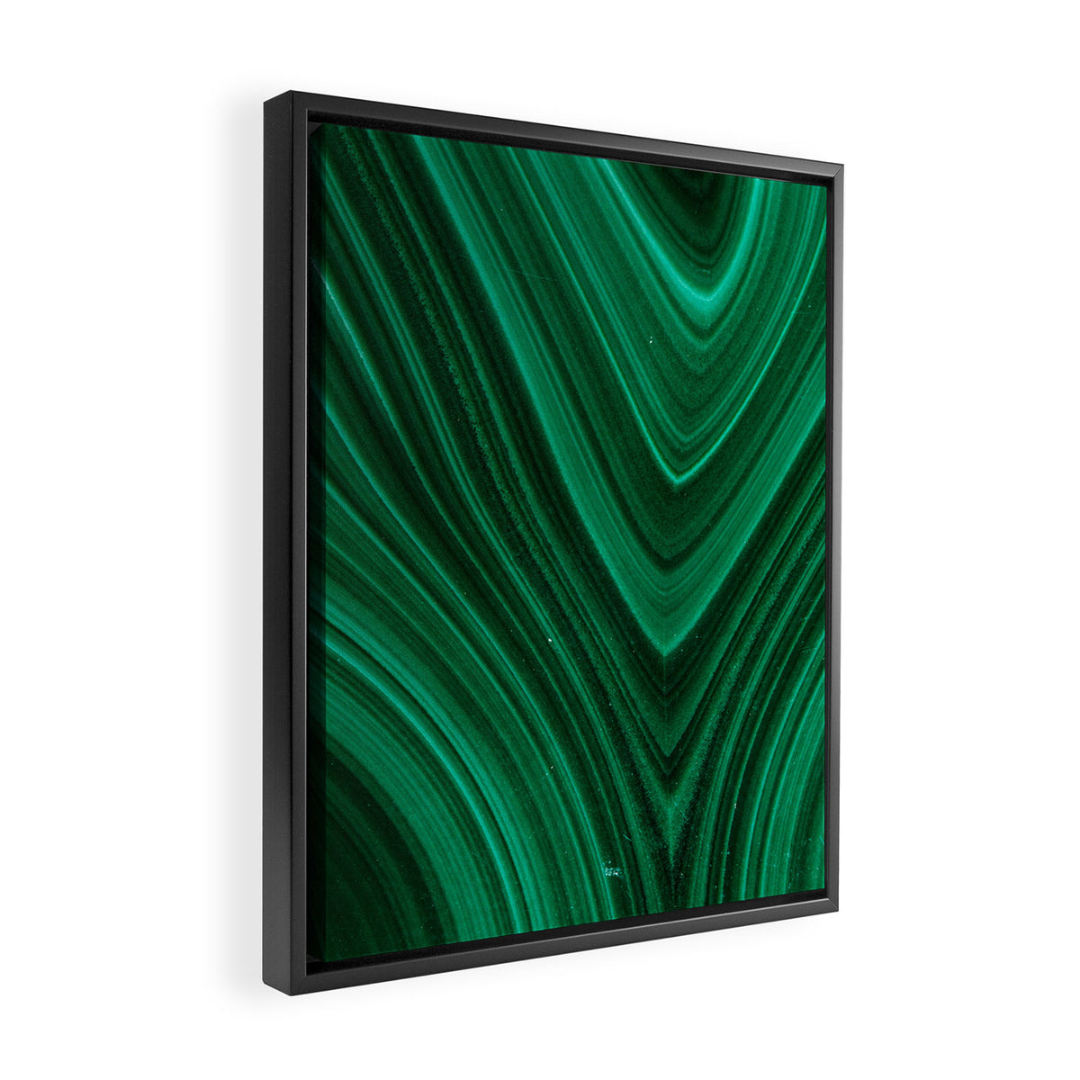 Malachite Green Marble Texture Framed Canvas Print Gallery Image 2