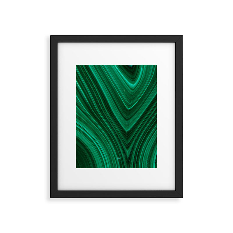 Malachite Green Marble Texture Framed Art Print Gallery Image 5