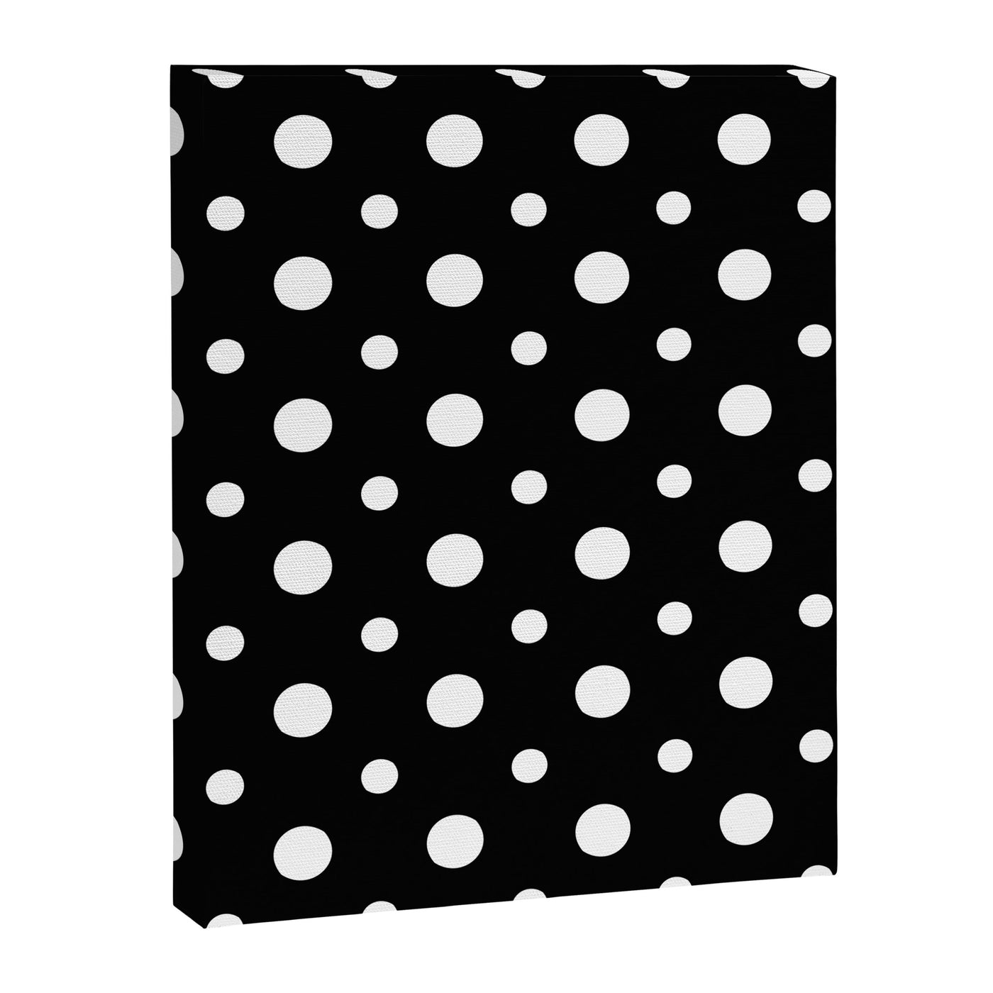 Polka-dot Black And White Canvas Print