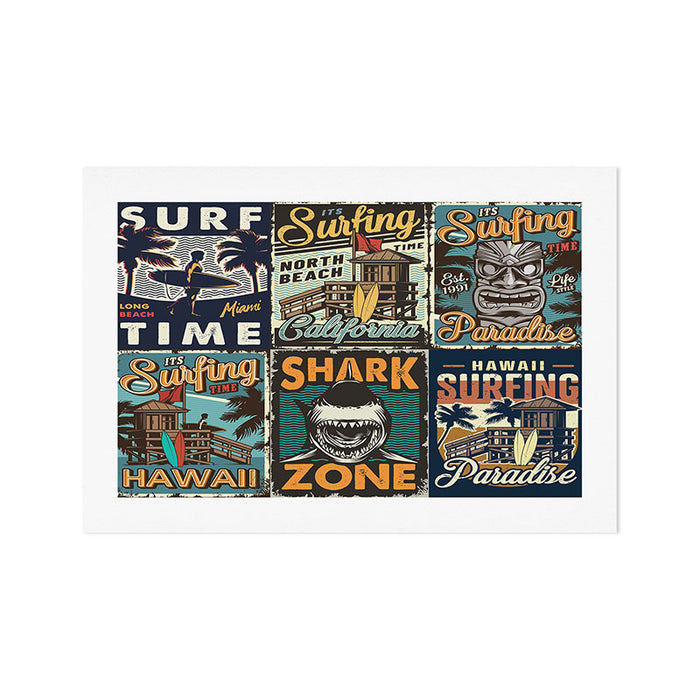 Vintage Surfing Poster Art Print Gallery Image 1