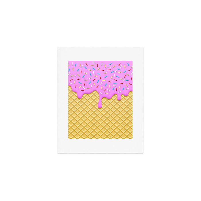 Strawberry Ice Cream Art Print Gallery Image 1
