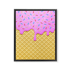 Strawberry Ice Cream Framed Canvas Print Gallery Image 8