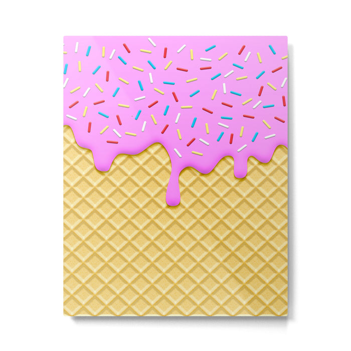 Strawberry Ice Cream Metal Print Gallery Image 1