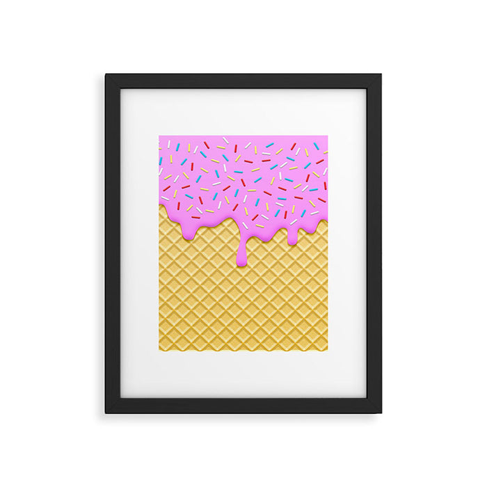 Strawberry Ice Cream Framed Art Print Gallery Image 1