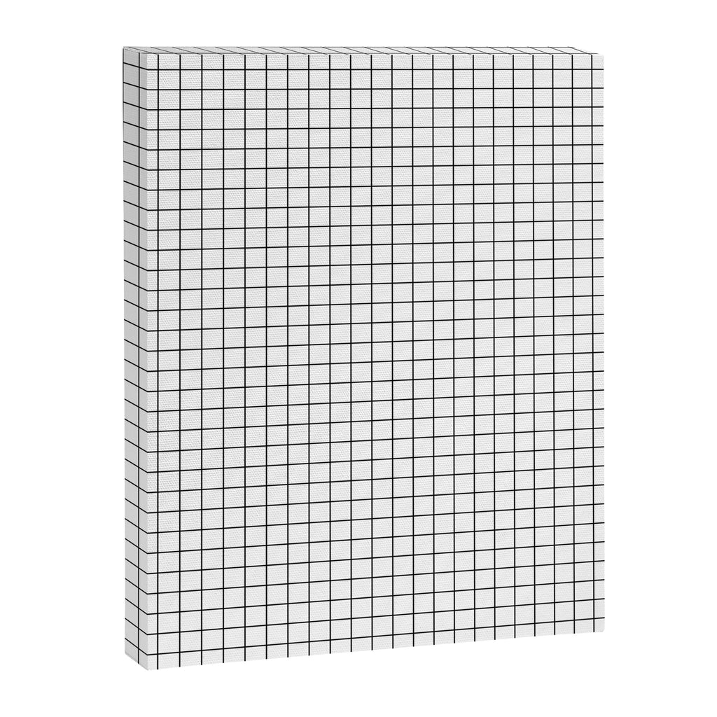 White Grid Black Line Canvas Print Gallery Image 8