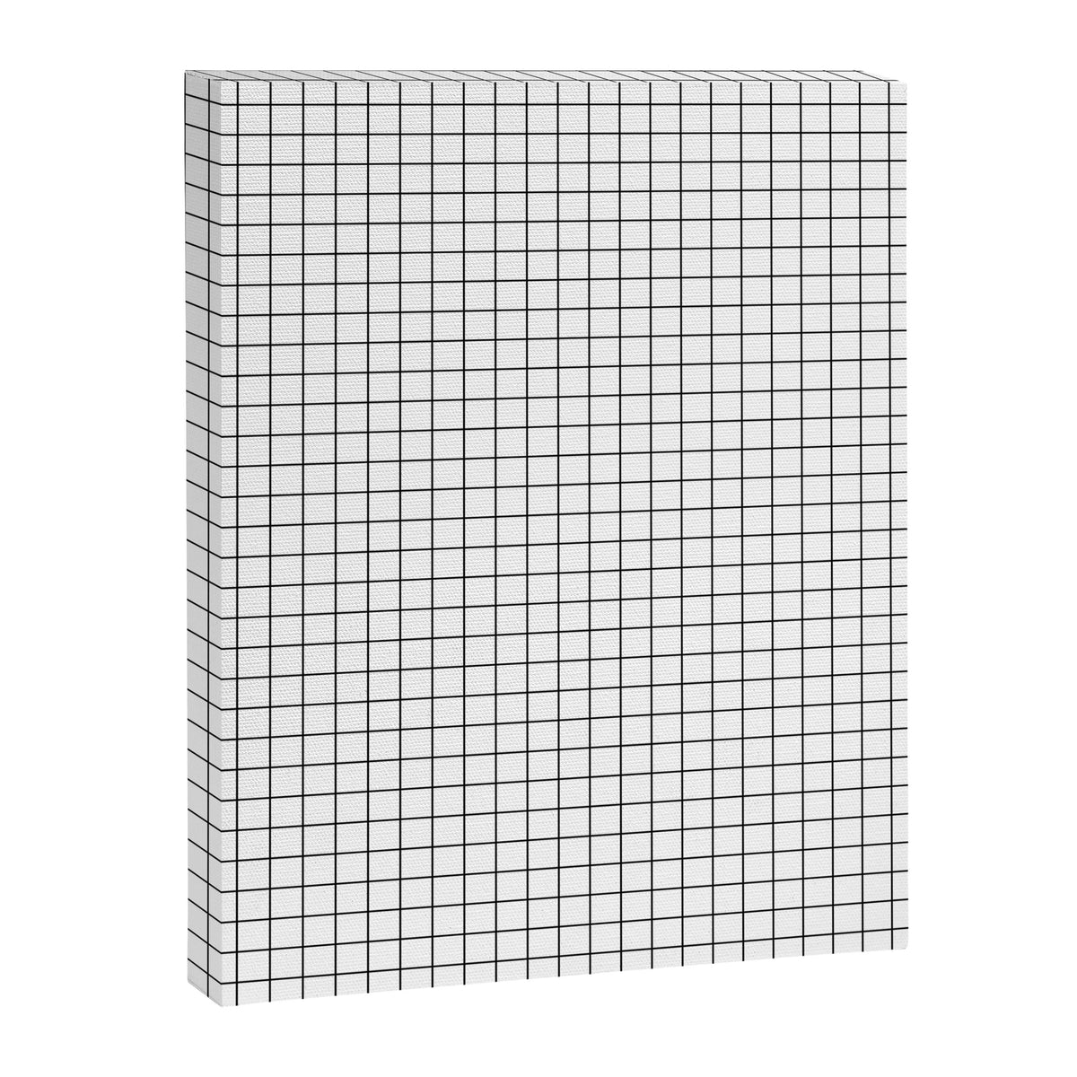 White Grid Black Line Canvas Print Gallery Image 8