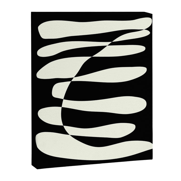 Abstract Composition in Black and White Canvas Print Gallery Image 1