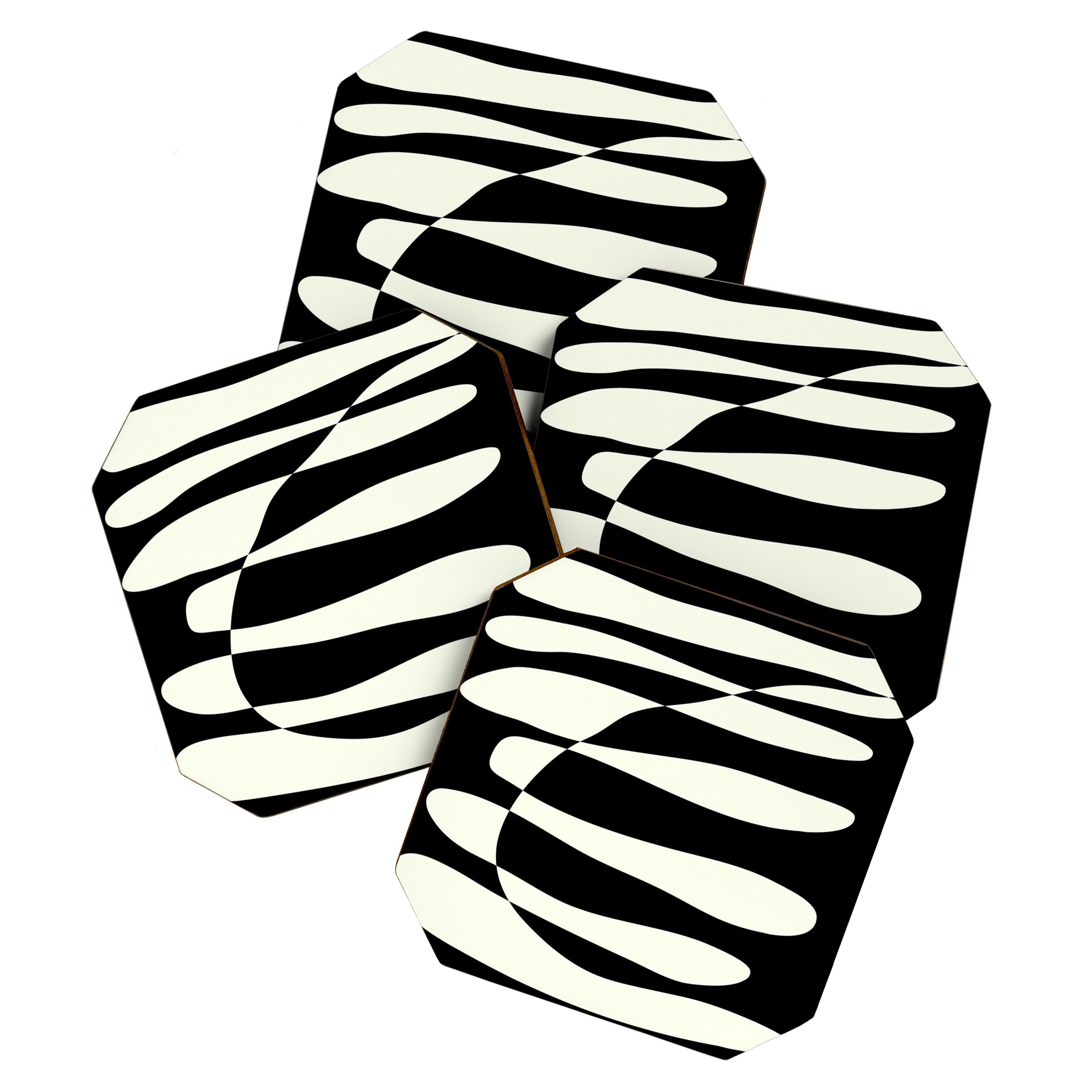 Abstract Composition in Black and White Coaster Gallery Image 1