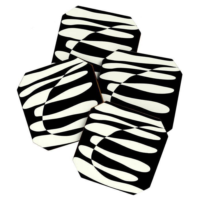 Abstract Composition in Black and White Coaster Gallery Image 1
