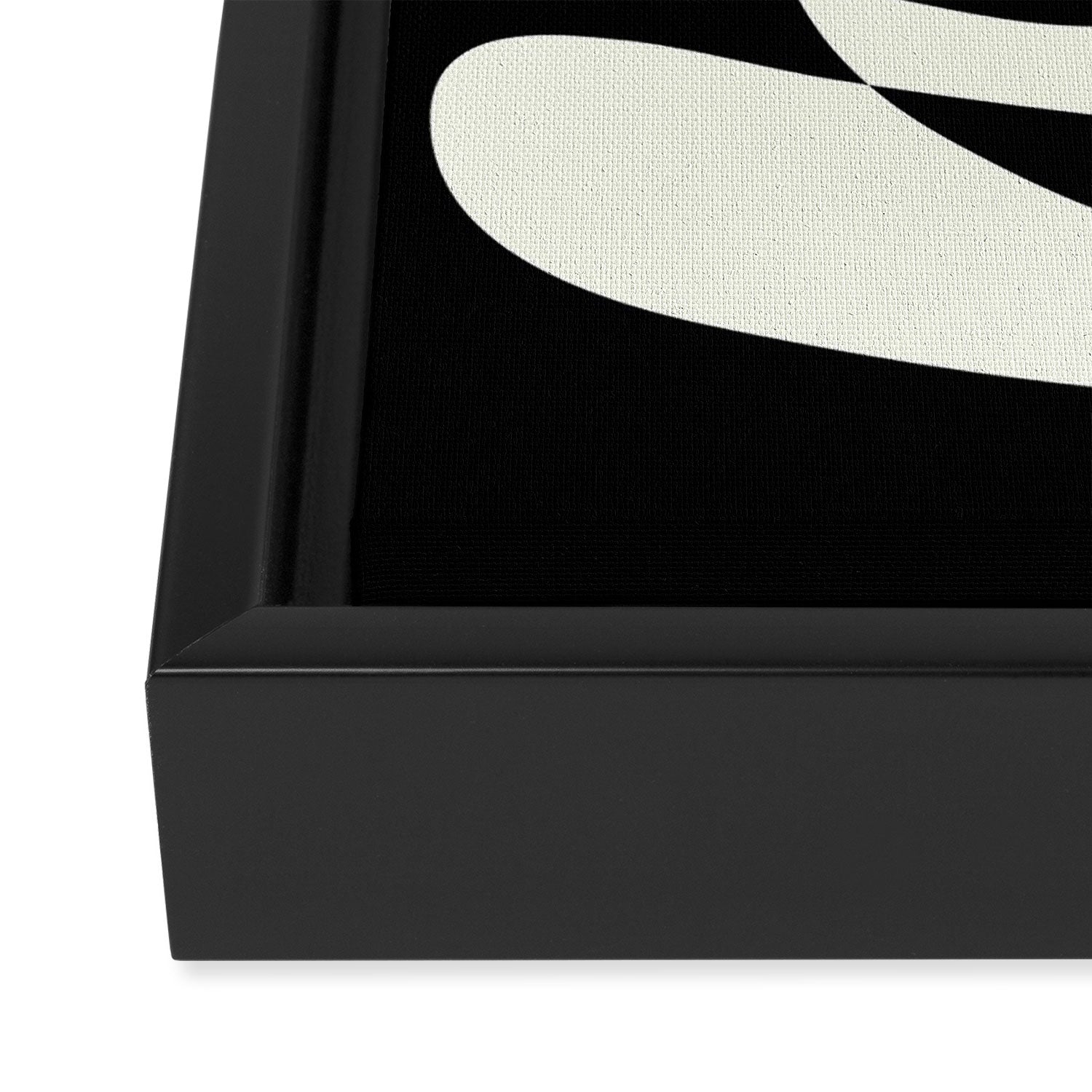 Abstract Composition in Black and White Framed Canvas Print Gallery Image 3