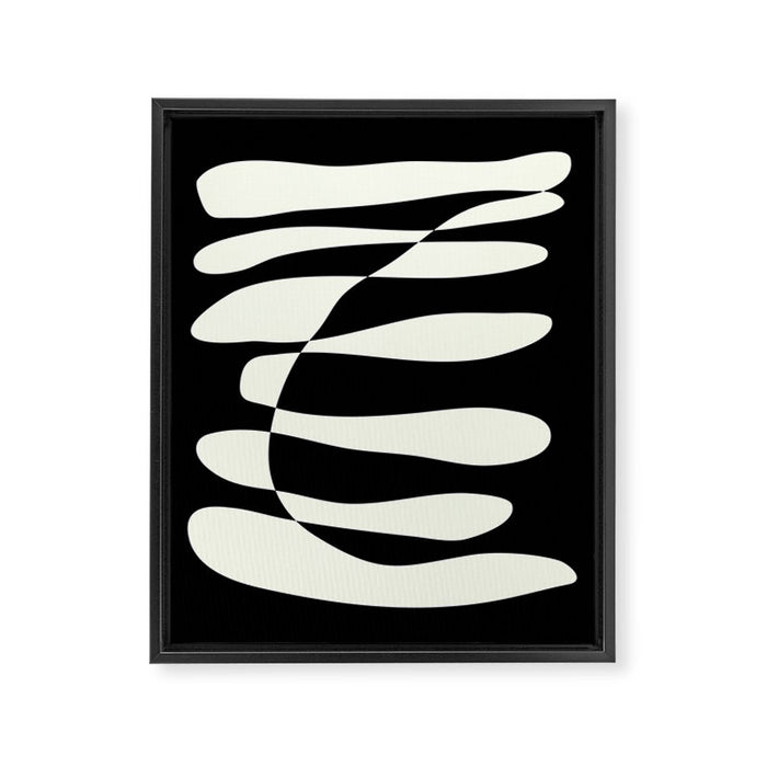Abstract Composition in Black and White Framed Canvas Print Gallery Image 1