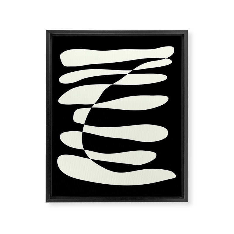 Abstract Composition in Black and White Framed Canvas Print Gallery Image 6