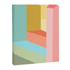 Abstract Geometry Steps in Beachy Pastels Canvas Print Gallery Image 6