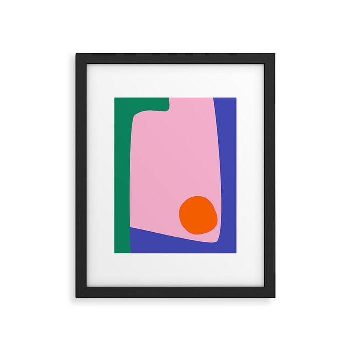 Abstract Modern Colorblock Framed Art Print Gallery Image 1