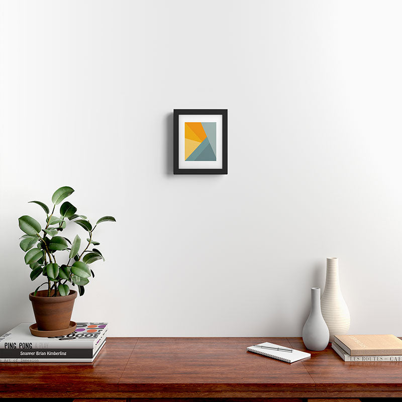 Abstract Mountain Sunrise Framed Art Print Gallery Image 2
