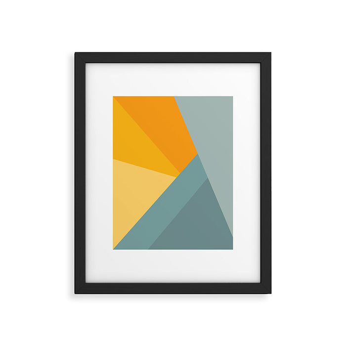 Abstract Mountain Sunrise Framed Art Print Gallery Image 1