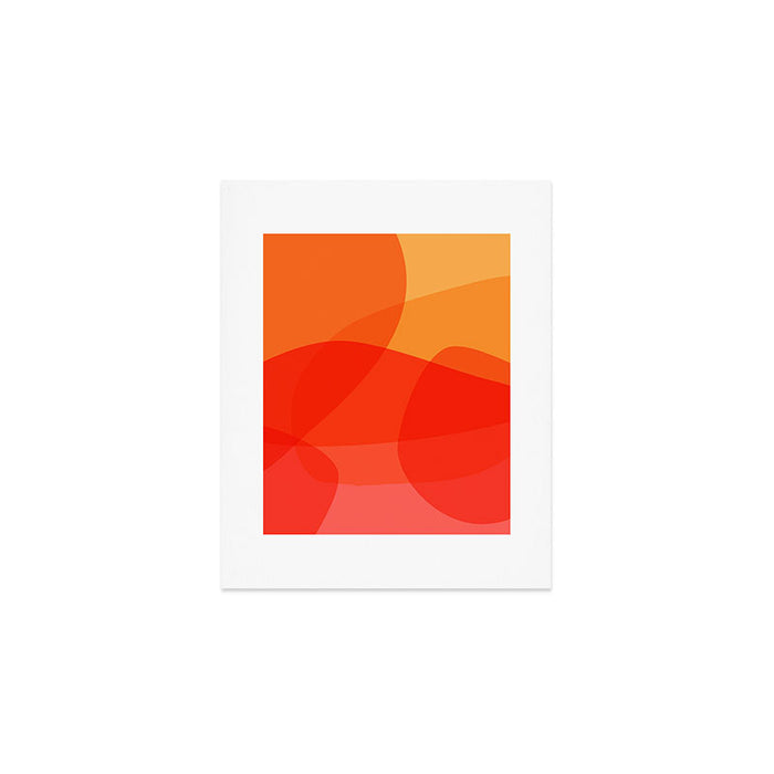 Abstract Organic Shapes in Red Art Print Gallery Image 1
