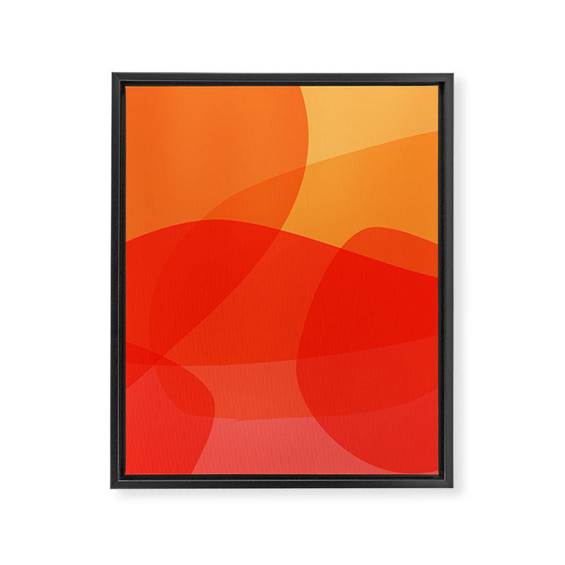 Abstract Organic Shapes in Red Framed Canvas Print Gallery Image 8