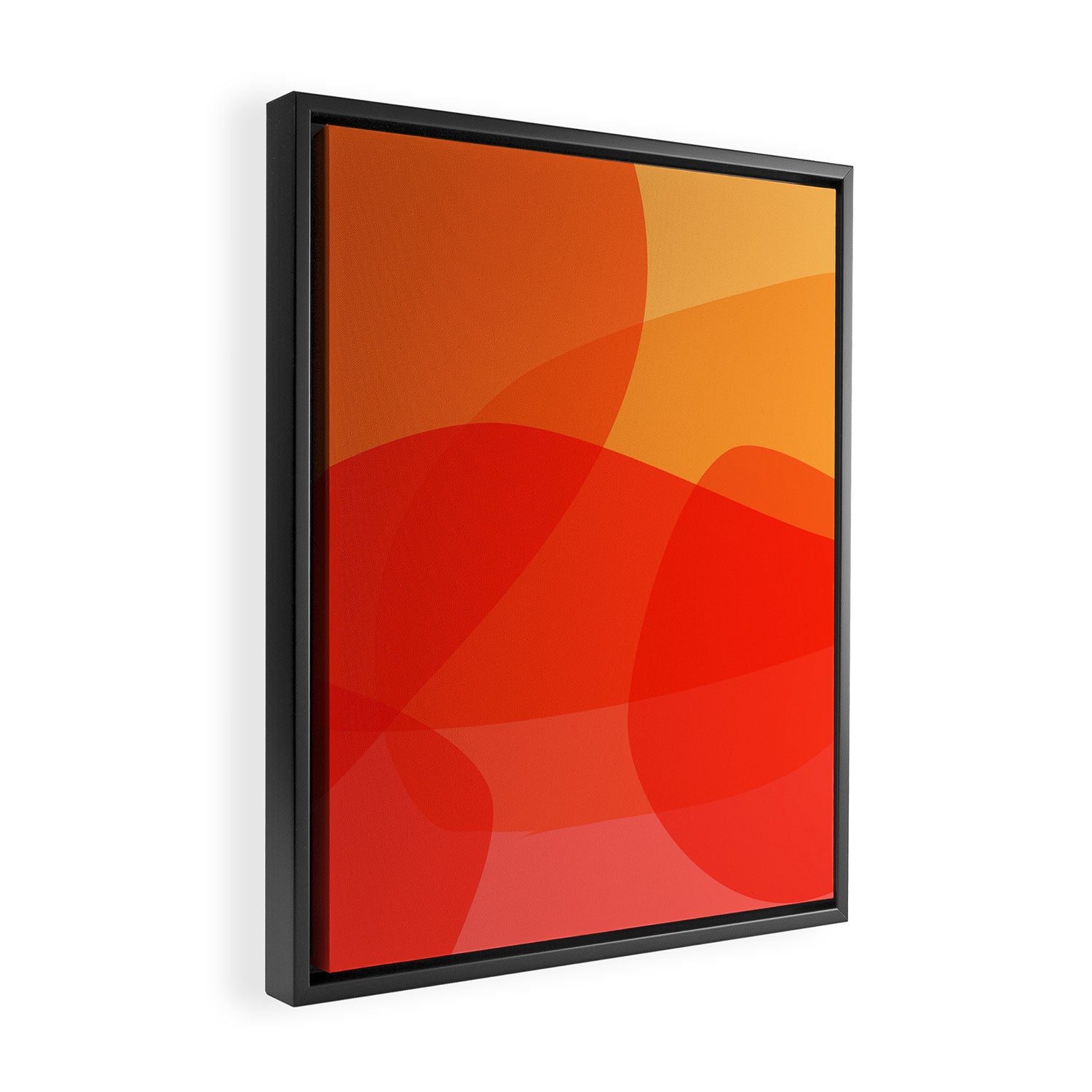 Abstract Organic Shapes in Red Framed Canvas Print Gallery Image 2