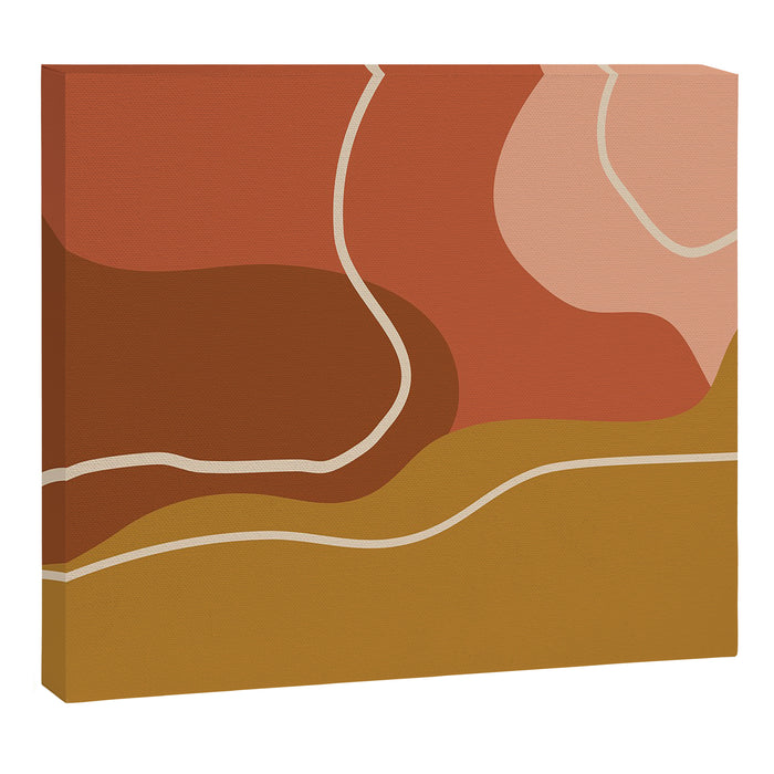 Abstract Organic Shapes in Zen Desert Color  Canvas Print Gallery Image 1