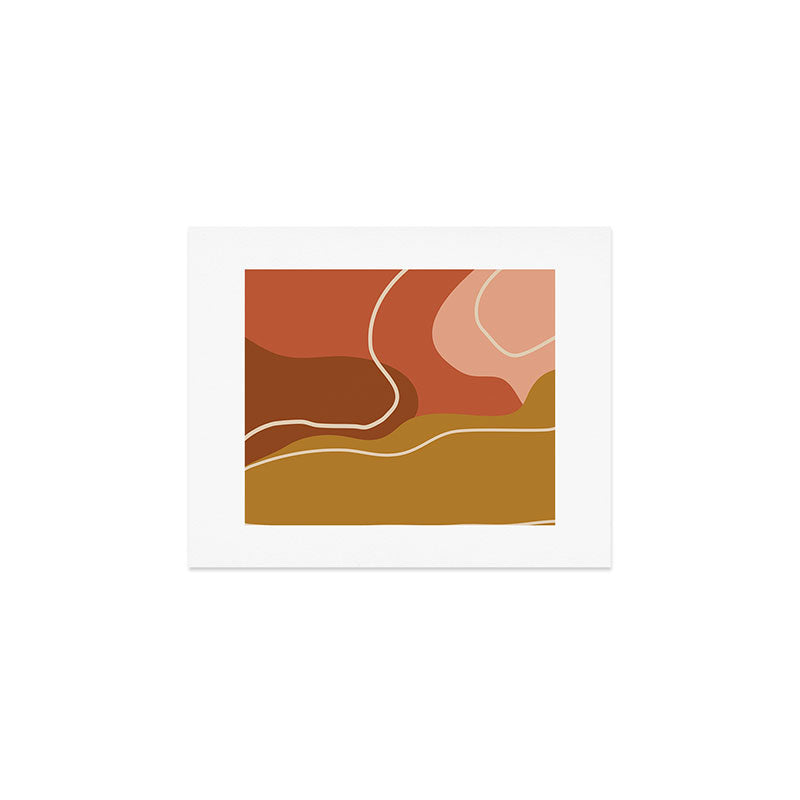 Abstract Organic Shapes in Zen Desert Color  Art Print Gallery Image 1