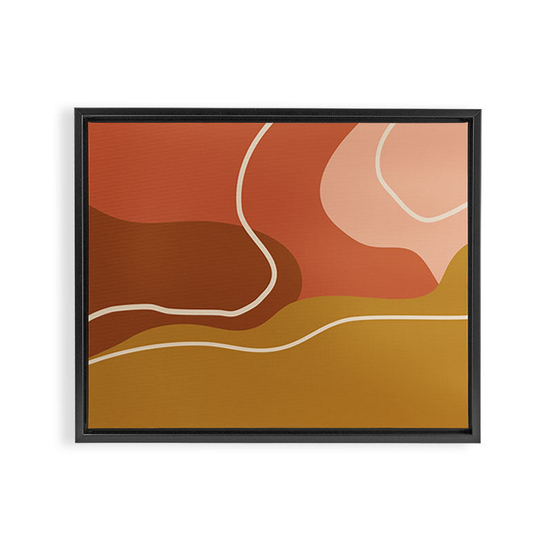 Abstract Organic Shapes in Zen Desert Color  Framed Canvas Print Gallery Image 8